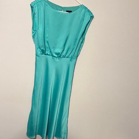 NWOT Anne Taylor Teal Midi Dress Size 0 - Picture 1 of 3